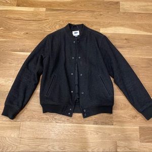 Old Navy Charcoal Wool Bomber Jacket Size M